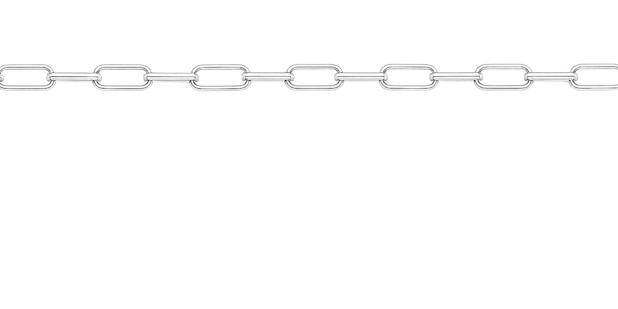 Ezüst paperclip karkötő 316L rozsdamentes acél, polírozott, modern dizájn
