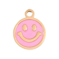 Mosoly charm - Gold / 9mm x 11mm