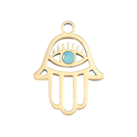 Védelmező szem charm - Gold / 12mm x 16mm