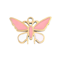 Pillangó charm - Gold / 15mm x 10mm