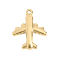Repülőgép charm - Gold / 16mm x 19mm