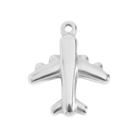 Repülőgép charm - Silver / 16mm x 19mm