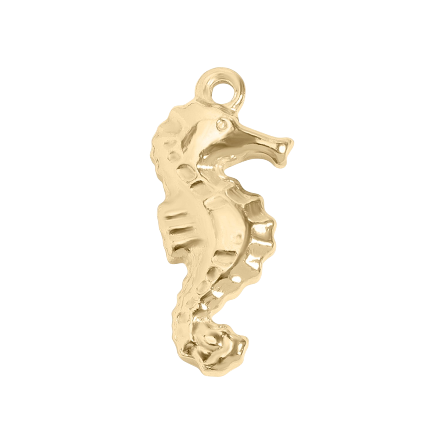 Csikóhal charm 18K arany PVD bevonattal, óceáni varázs, hipoallergén
