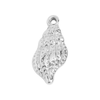 Kagyló charm - Silver / 9mm x 19mm