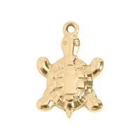 Teknős charm - Gold / 13mm x 20mm
