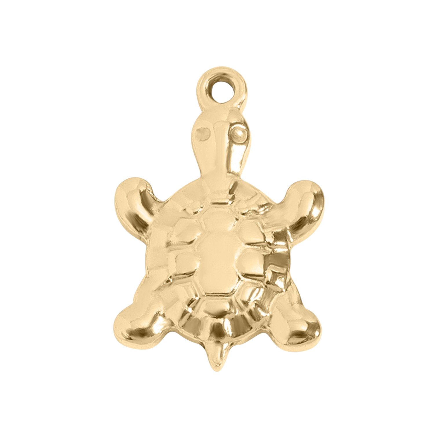 Teknős charm 18K arany PVD bevonattal, óceáni elegancia, hipoallergén
