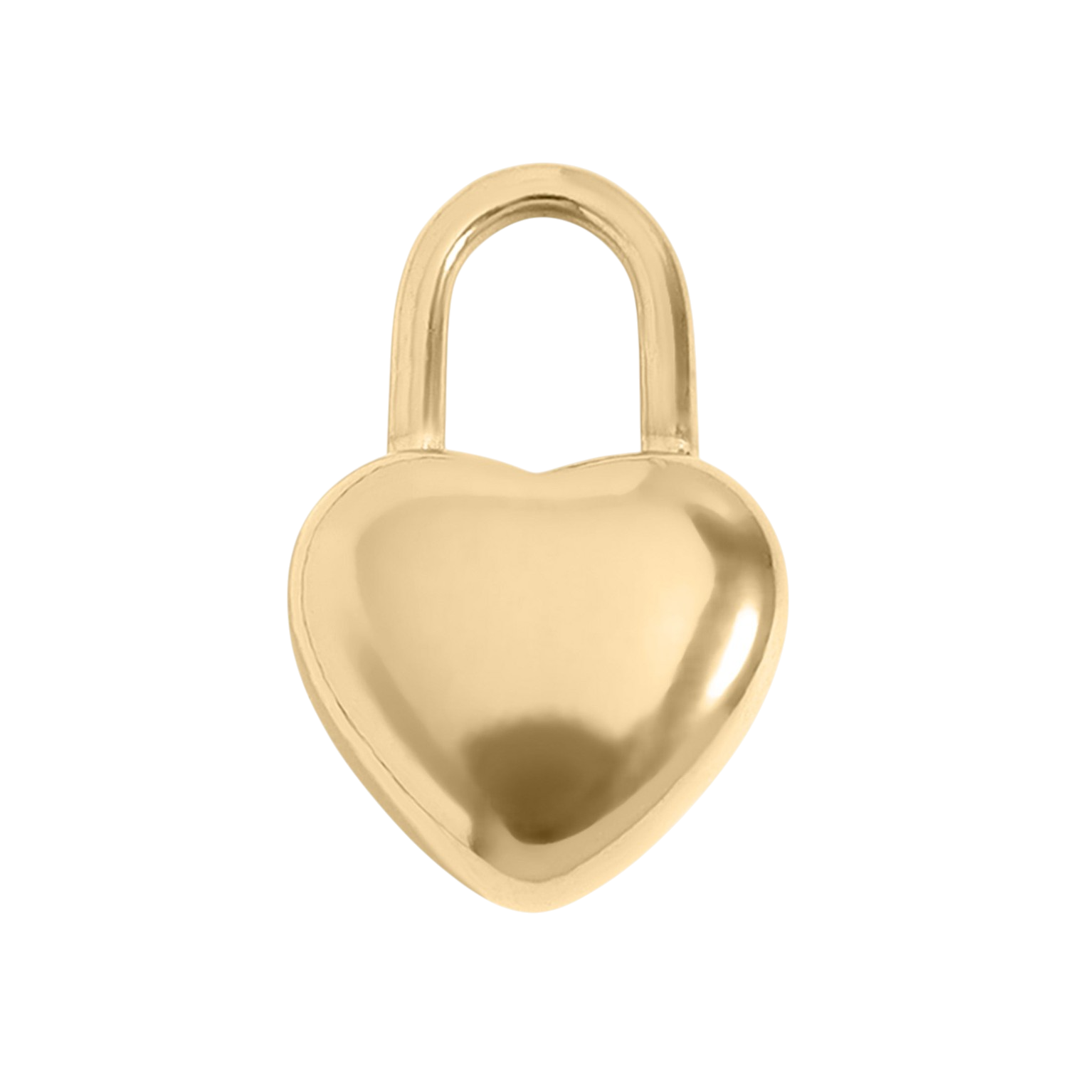 Szív lakat charm 18K arany PVD bevonattal, szeretet jelképe, hipoallergén
