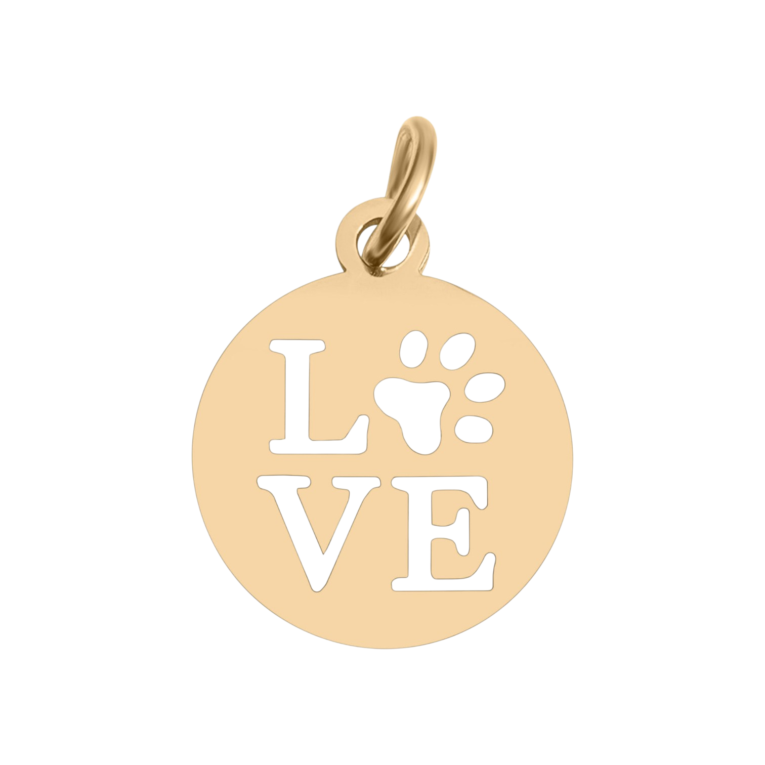 Mancslenyomat charm 18K arany PVD bevonattal, állatbarát ékszer
