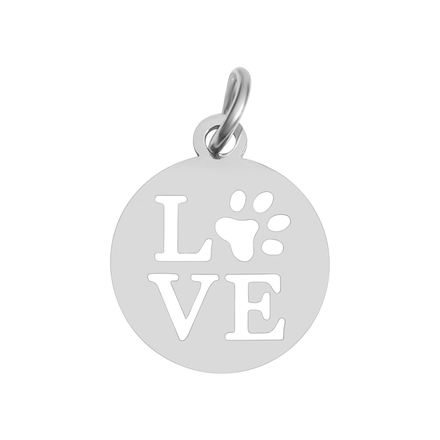 Mancslenyomat charm ezüst bevonattal, állatbarát ékszer
