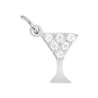 Koktél charm - Silver / 13mm x 13mm