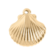 Tengerparti kagyló charm 18K arany PVD bevonattal, óceáni elegancia
