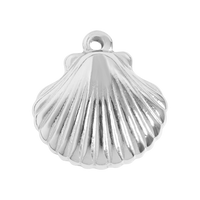 Tengerparti Kagyló charm - Silver / 21mm x 20mm