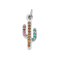Kaktusz charm - Silver / 17mm x 7mm