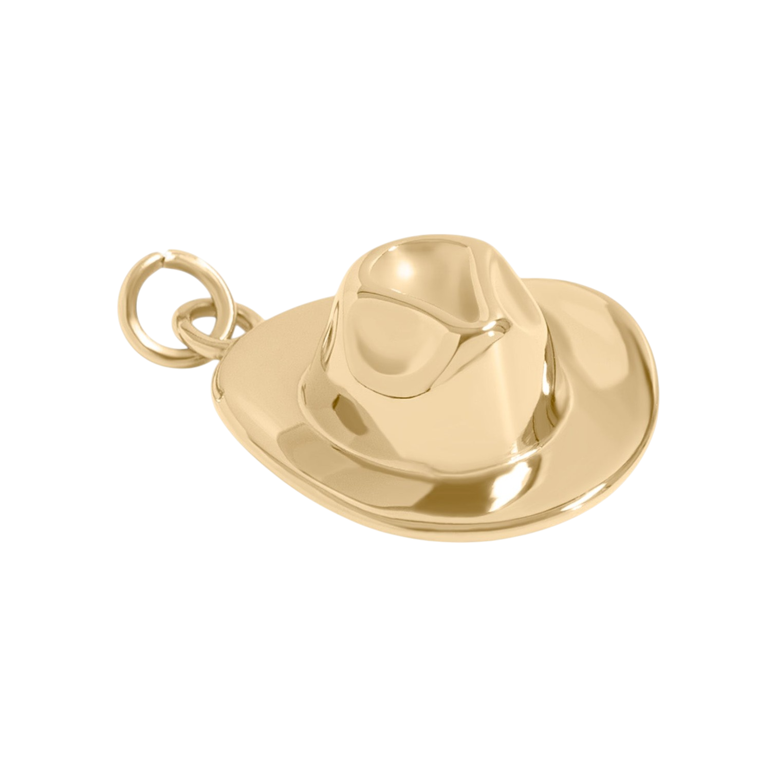 Vadnyugat charm cowboy kalappal, 18K arany PVD, szabadság szimbóluma
