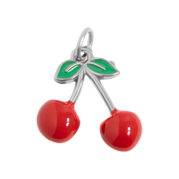 Cseresznye charm - Silver / 17 x 15 mm