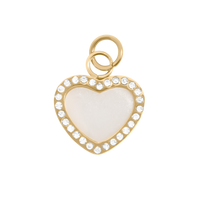 Márvány Szív charm - Gold / 11.8mm x 12.6mm