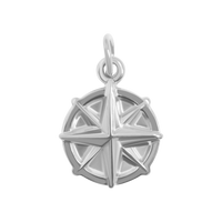 Iránytű charm - Silver / 15mm x 12mm