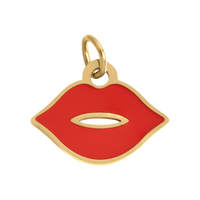 Csók charm - Gold / 11.4mm x 15.5mm