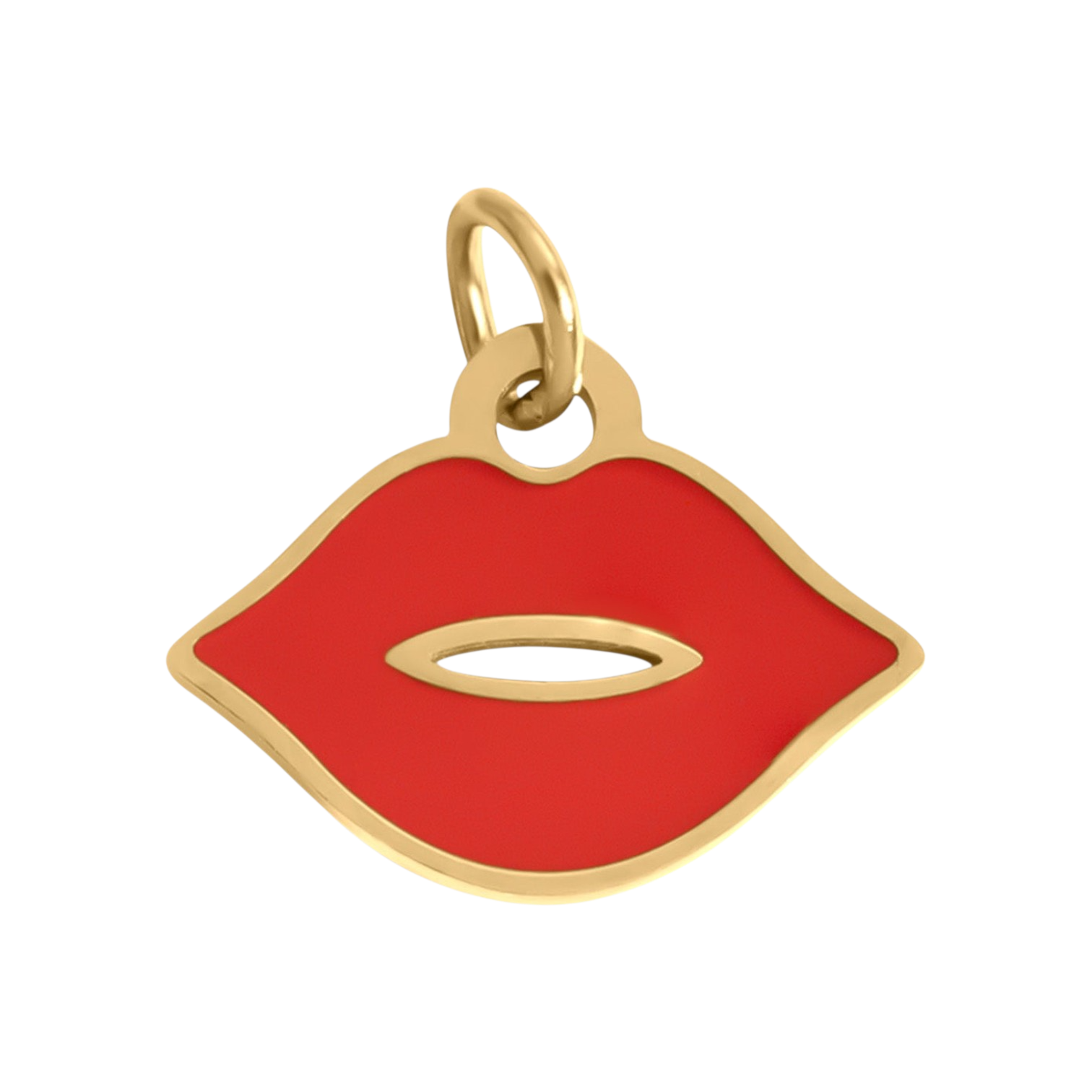 Csók charm 18K arany PVD bevonattal, romantikus ajándék, hipoallergén
