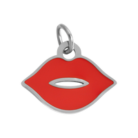 Csók charm - Silver / 11.4mm x 15.5mm