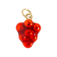 Málna charm - Gold / 15.10mm x 11mm