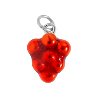 Málna charm - Silver / 15.10mm x 11mm