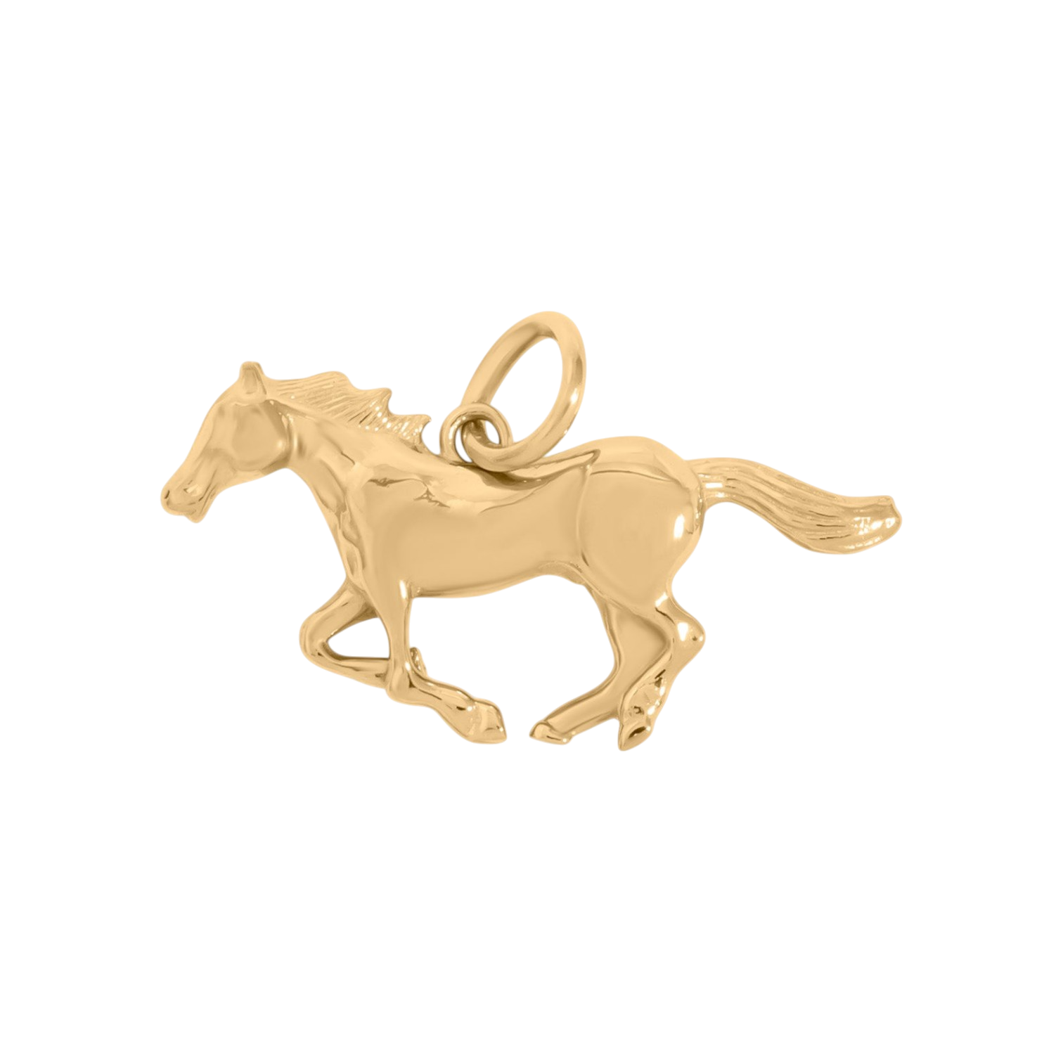 Ló charm 18K arany PVD bevonattal, szabadság szimbóluma, hipoallergén
