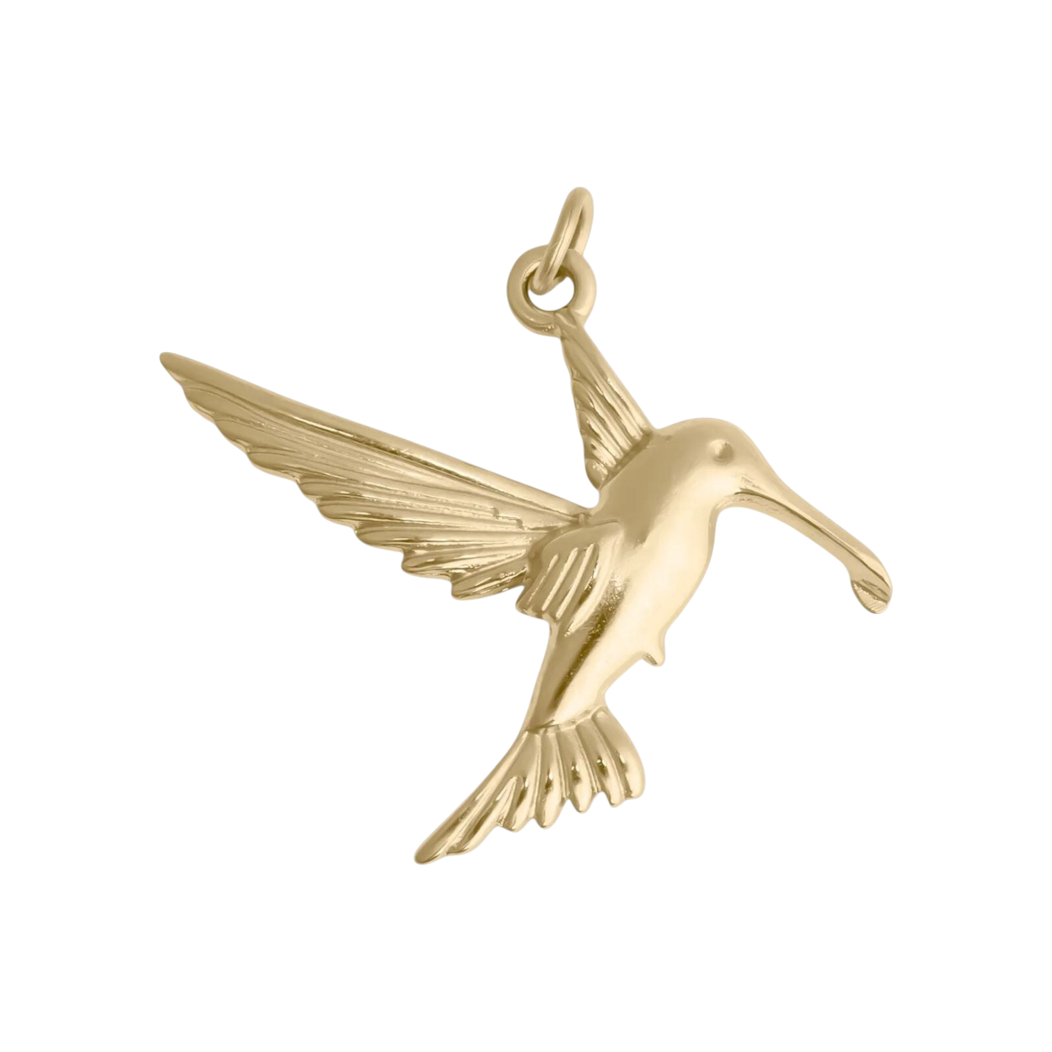 Kolibri charm 18K arany PVD bevonattal, madár motívum, hipoallergén
