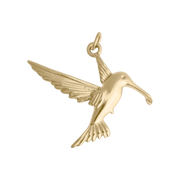 Kolibri charm 18K arany PVD bevonattal, madár motívum, hipoallergén
