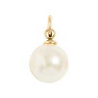 Gyöngy charm - Gold / 8mm