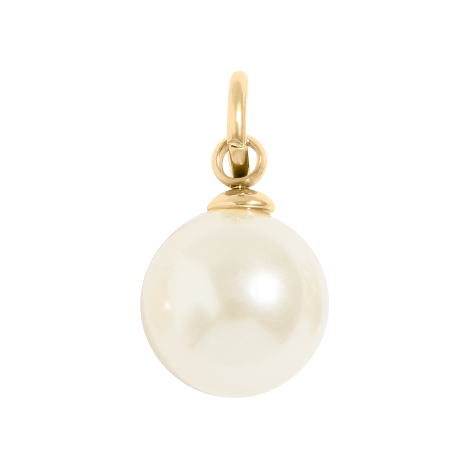 Gyöngy charm arany karikával, hipoallergén, elegáns
