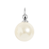 Gyöngy charm - Silver / 8mm