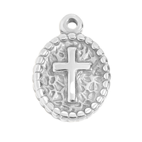 Kereszt charm - Silver / 13mm x 18mm